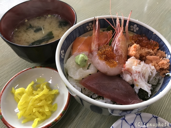 新鮮な海鮮丼がワンコインで6種類 500円で食べられる函館朝市の 朝市食堂二番館 旅は写真と好奇心と共に